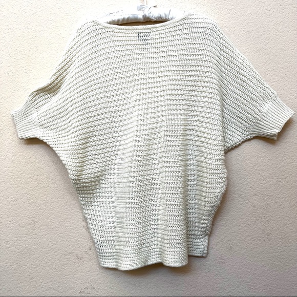 Worthington Ivory White Short Sleeve Dolman Chunky Sweater G-3 - Picture 3 of 6